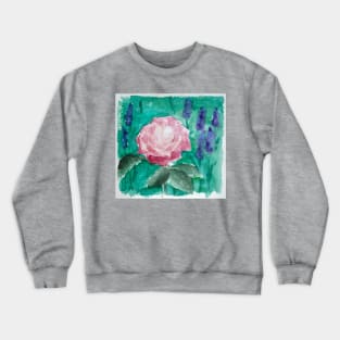 watercolor rose Crewneck Sweatshirt